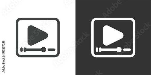 Video Player Icon. Solid glyph series icon