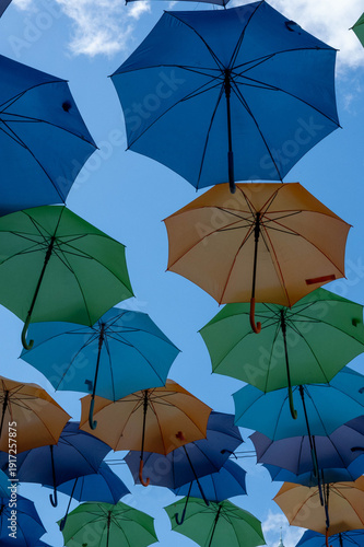 Umbrellas in the sky