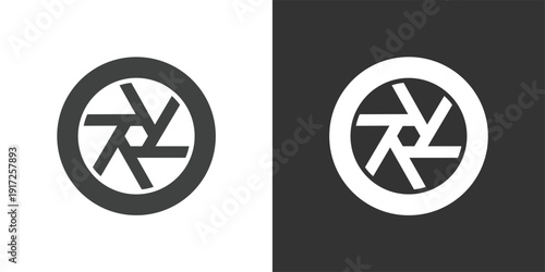 Camera Aperture Icon. Solid glyph series icon