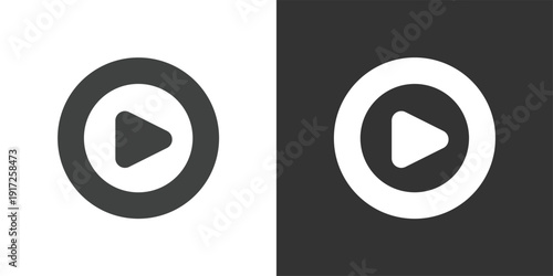 Play Button Icon. Solid glyph series icon