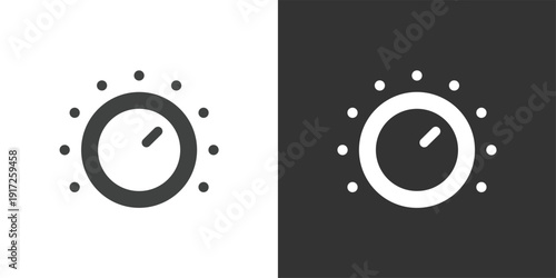Control Knob Icon. Solid glyph series icon