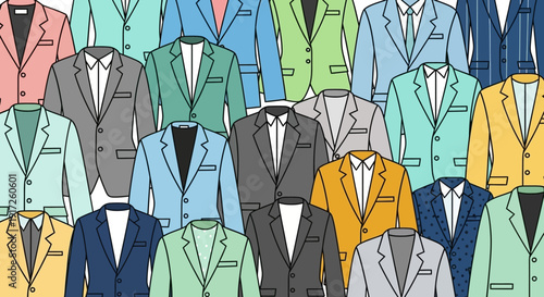 Colorful Suits Pattern - A Stylish and Versatile Wardrobe Collection.