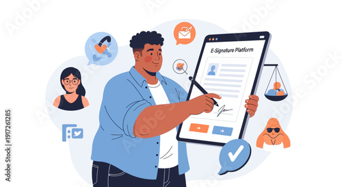 Digital signature platform for online document signing and electronic agreements