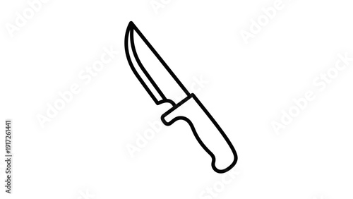 Simple Line Art Knife Icon