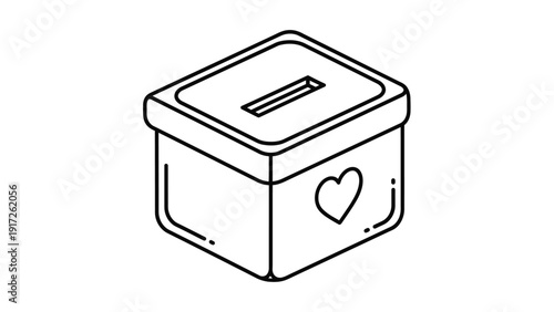 Money Box with Heart Shaped Design for Savings