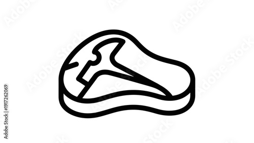 Steak Line Art Icon