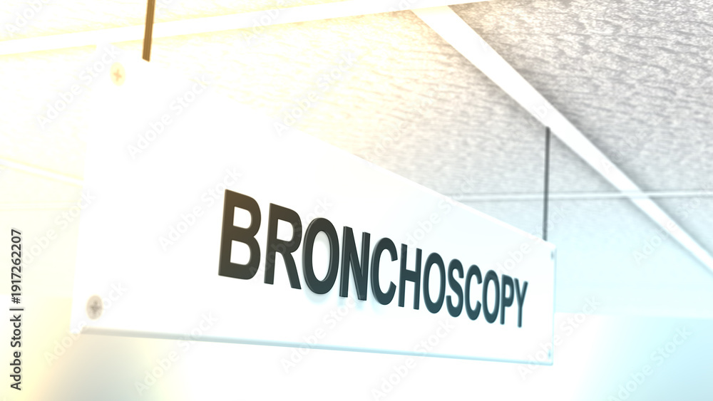 Fototapeta premium Cinematic Hospital Sign Filler Shot Series - Bronchoscopy