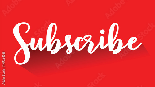 Subscribe template handwritten vector design