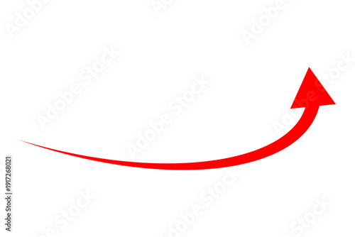 Red arrow up - Red arrow for business graph
