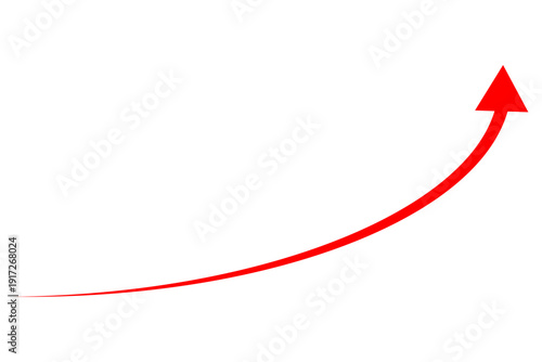 Red arrow up - Red arrow for business graph
