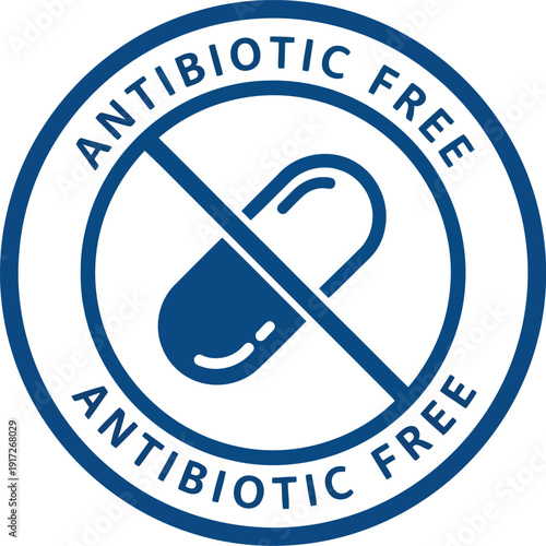 Antibiotic Free Seal Icon: Promoting Natural Health and Wellness in Food Products