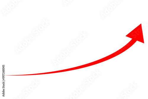 Red arrow up - Red arrow for business graph
