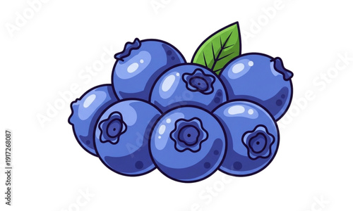 blueberries isolated on white background