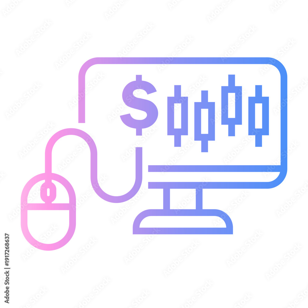 Fototapeta premium capital Line Gradient Icon