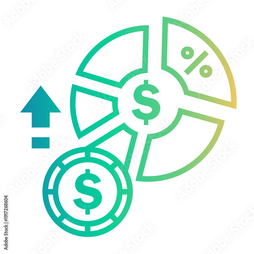 capital Line Gradient Icon