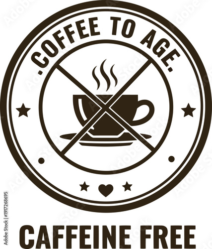 Caffeine Free Coffee Logo Design for Health-Conscious Consumers