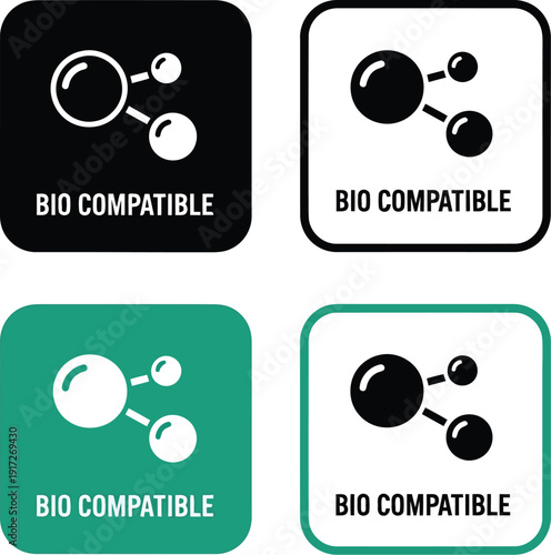 Set of Bio Compatible Icons Illustrating Sustainability and Eco-Friendliness