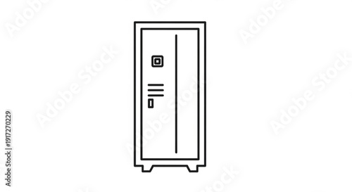 Secure metal safe with digital lock and handle on front panel