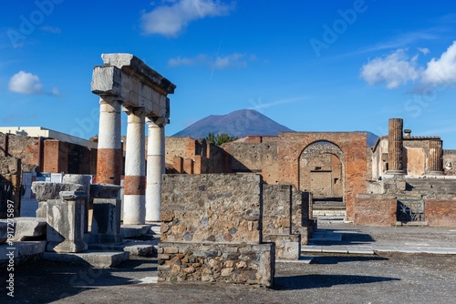 Bild auf Leinwand Pompeii Ancient Roman Archaeological Ruins, UNESCO World Heritage Site