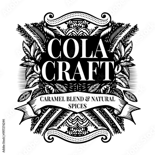 A vintage style illustration showing espresso beans

