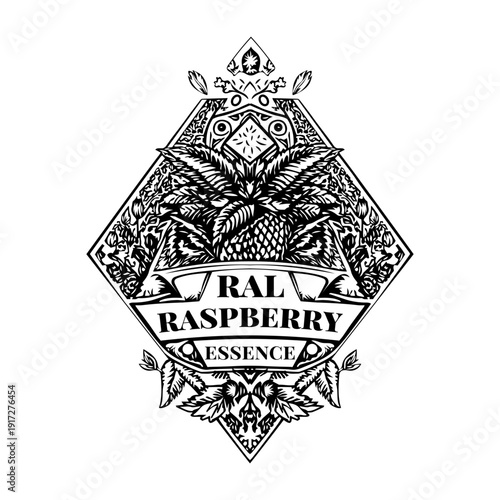 A vintage style illustration showing espresso beans

