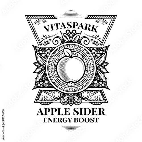 A vintage style illustration showing espresso beans

