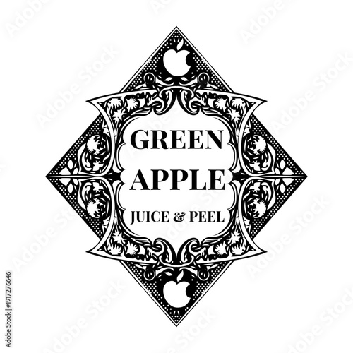 A vintage style illustration showing espresso beans

