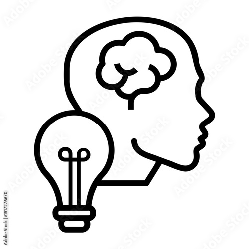 critical thinking Line Icon