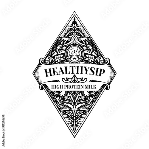 A vintage style illustration showing espresso beans

