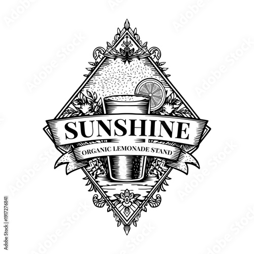 A vintage style illustration showing espresso beans

