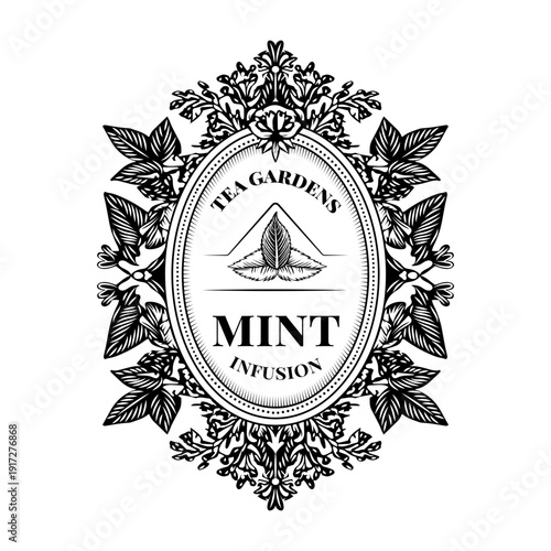 A vintage style illustration showing espresso beans

