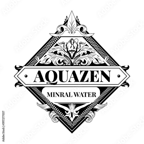 A vintage style illustration showing espresso beans

