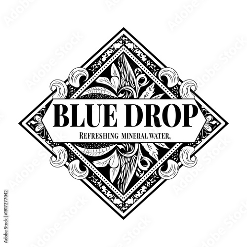 A vintage style illustration showing espresso beans

