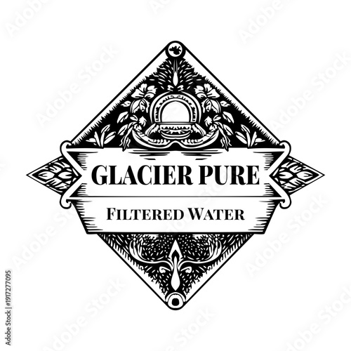 A vintage style illustration showing espresso beans

