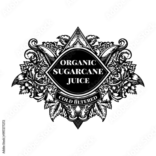 A vintage style illustration showing espresso beans

