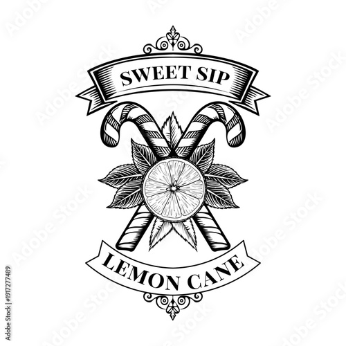 A vintage style illustration showing espresso beans

