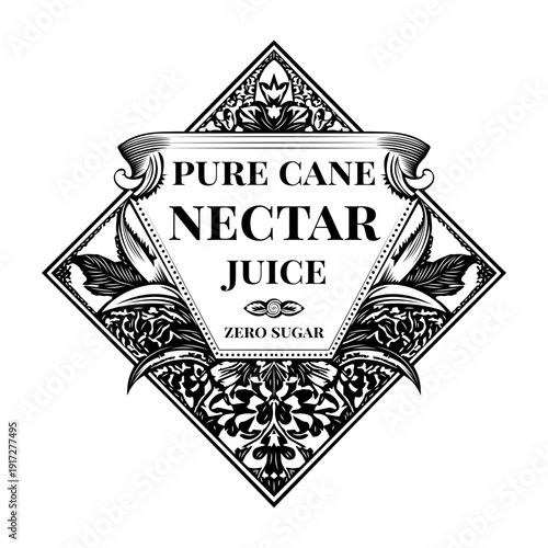 A vintage style illustration showing espresso beans

