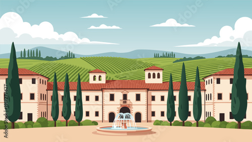 Traveler utilizing airport self-check-in kiosk with luggage, modern digital journey vector illustration for easy check-in process