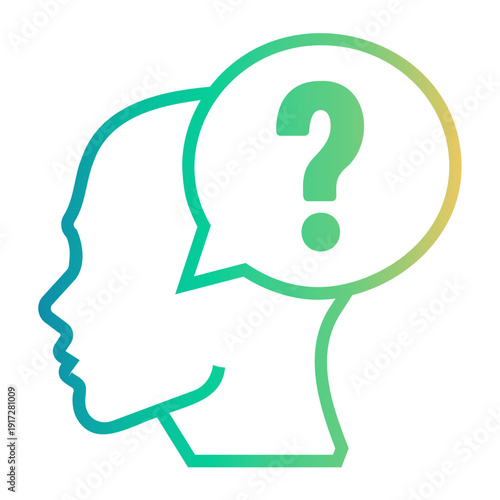 critical thinking Line Gradient Icon