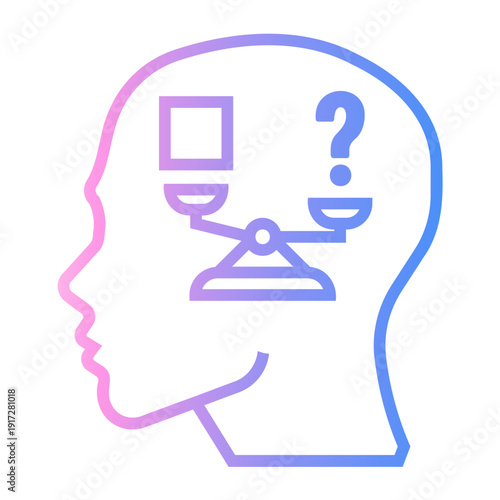 critical thinking Line Gradient Icon