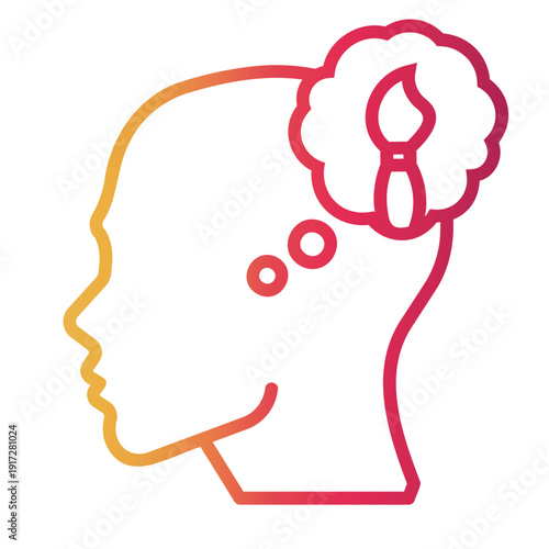 critical thinking Line Gradient Icon