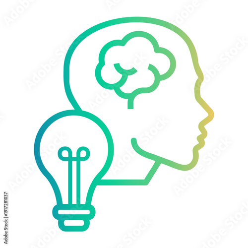 critical thinking Line Gradient Icon