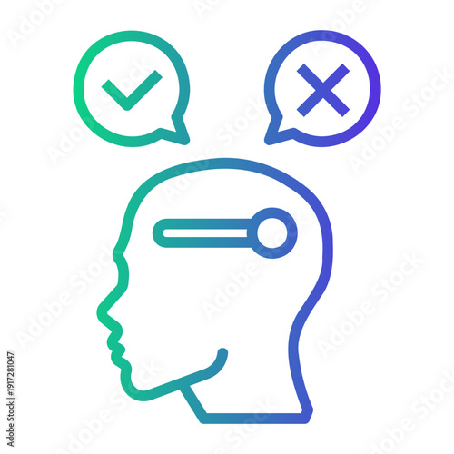 critical thinking Line Gradient Icon