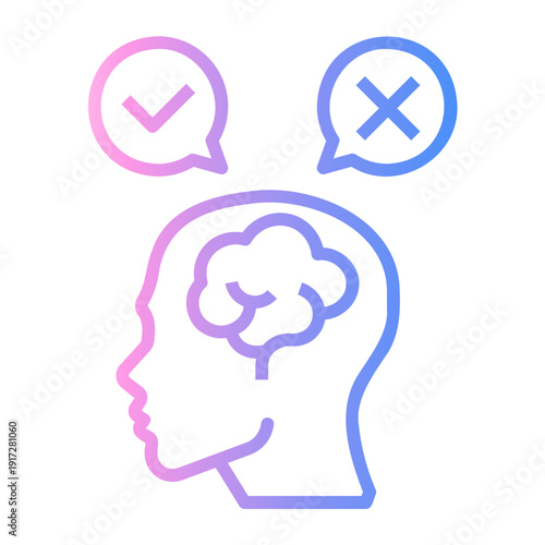 critical thinking Line Gradient Icon