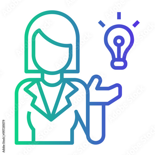 critical thinking Line Gradient Icon