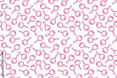 Loupe seamless pattern background. Seamless magnifying glass pattern. Magnifying glass doodle pattern background.