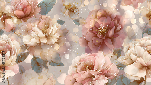 Luxurious Floral Illustration Background Wallpaper