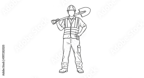 Man Standing with Hands on Hips.