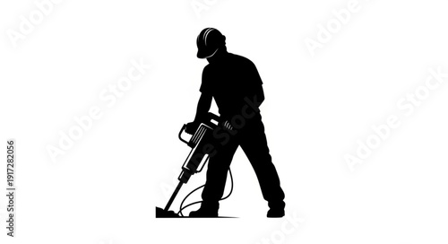 Man using floor grinder machine.
