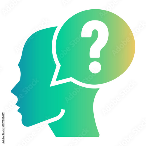 critical thinking Gradient icon